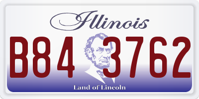 IL license plate B843762