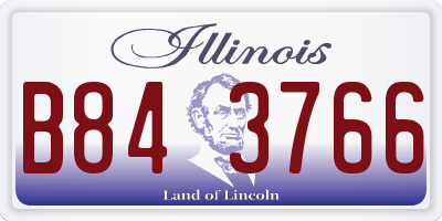 IL license plate B843766