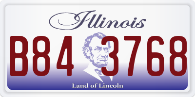 IL license plate B843768