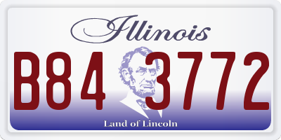 IL license plate B843772