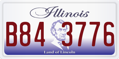 IL license plate B843776