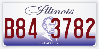 IL license plate B843782