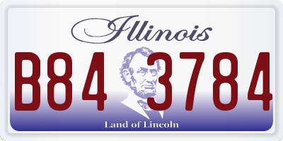 IL license plate B843784