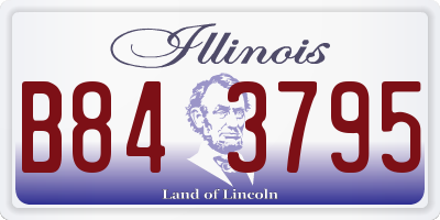 IL license plate B843795
