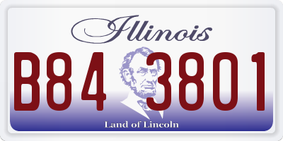 IL license plate B843801