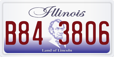 IL license plate B843806