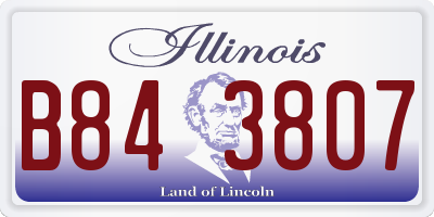IL license plate B843807