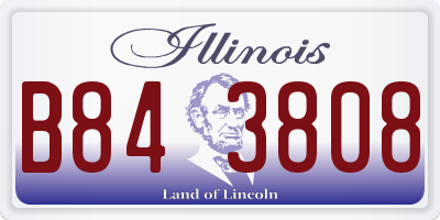 IL license plate B843808
