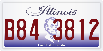 IL license plate B843812