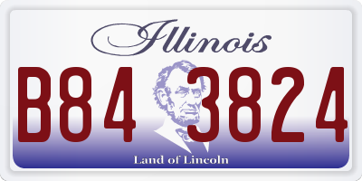 IL license plate B843824