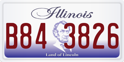 IL license plate B843826