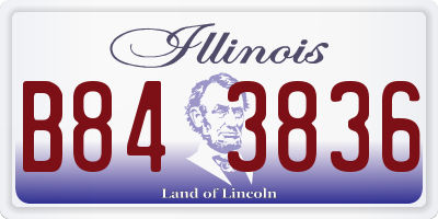 IL license plate B843836