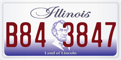 IL license plate B843847