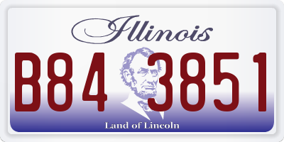 IL license plate B843851
