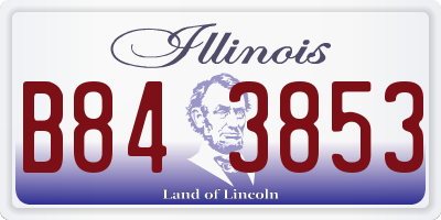IL license plate B843853