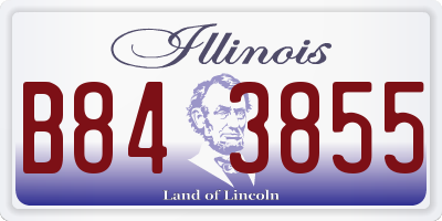 IL license plate B843855