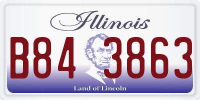 IL license plate B843863