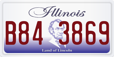 IL license plate B843869