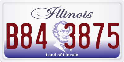 IL license plate B843875