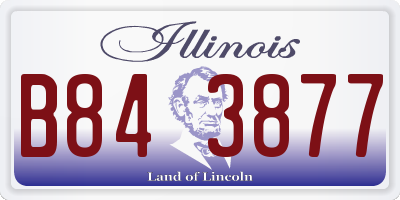 IL license plate B843877