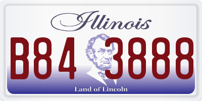 IL license plate B843888