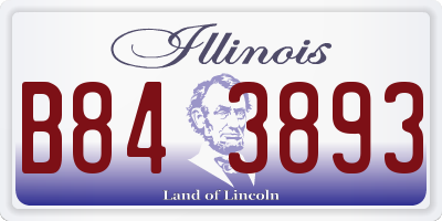 IL license plate B843893