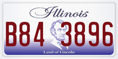 IL license plate B843896