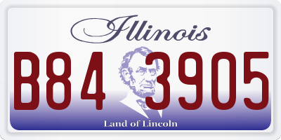 IL license plate B843905