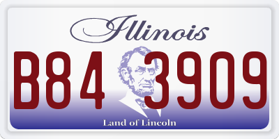 IL license plate B843909