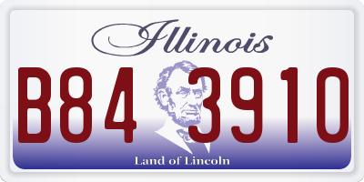 IL license plate B843910