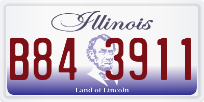 IL license plate B843911