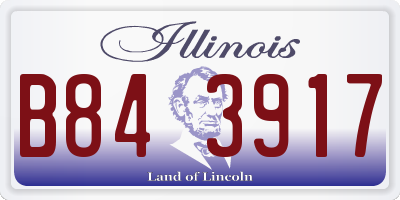 IL license plate B843917
