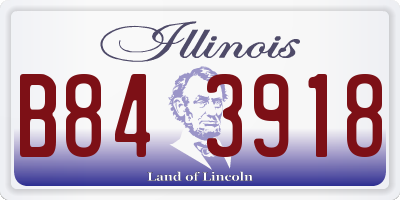 IL license plate B843918