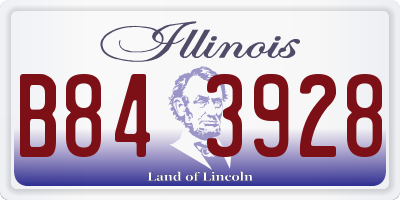 IL license plate B843928