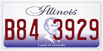IL license plate B843929