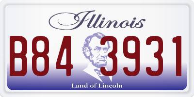 IL license plate B843931