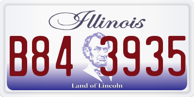 IL license plate B843935