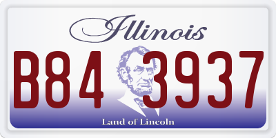 IL license plate B843937