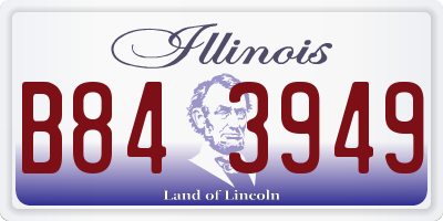 IL license plate B843949