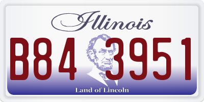 IL license plate B843951