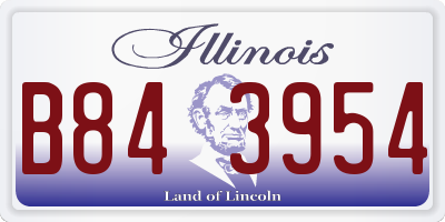 IL license plate B843954