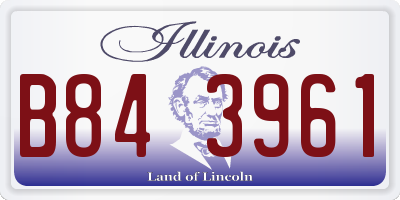 IL license plate B843961