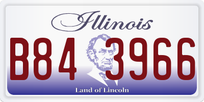 IL license plate B843966