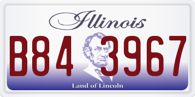 IL license plate B843967