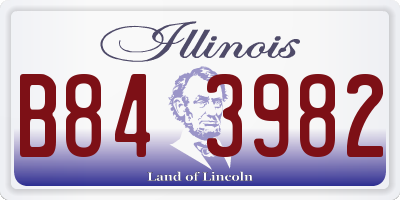 IL license plate B843982