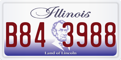 IL license plate B843988