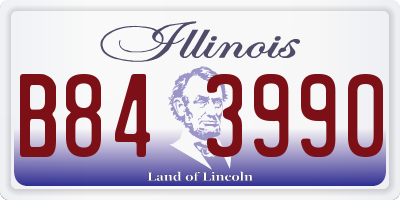 IL license plate B843990