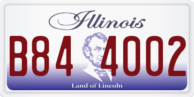 IL license plate B844002