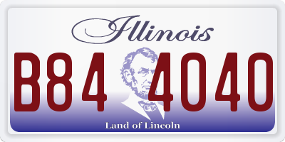 IL license plate B844040