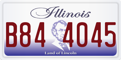 IL license plate B844045